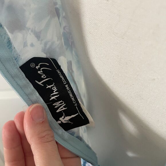 Vtg 90s Sleeveless Mini Dress in Blue Daisy Print by All That Jazz - Size 7/8 - Picture 5 of 7